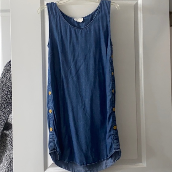 LOFT Casual Denim Button Dress - Picture 5 of 6